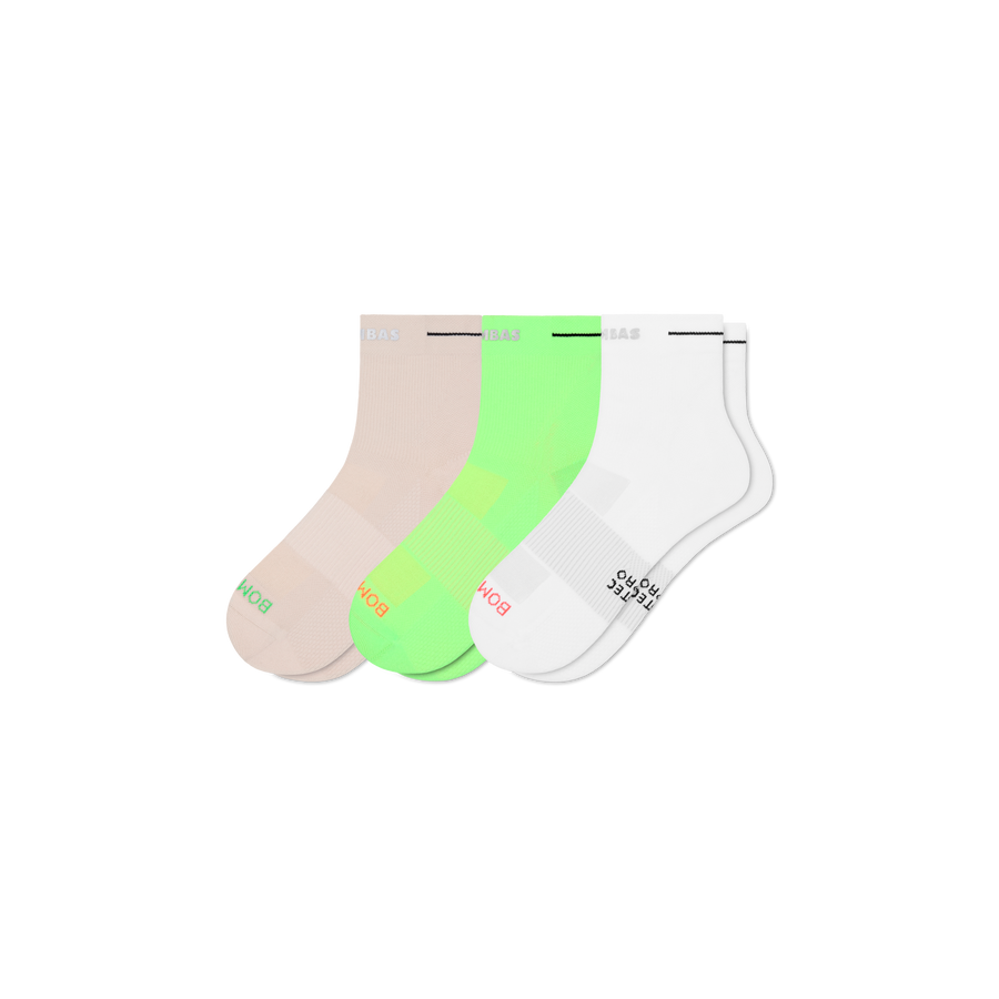 Women's RunPro Quarter Sock 3-Pack - Modern Ankle Support