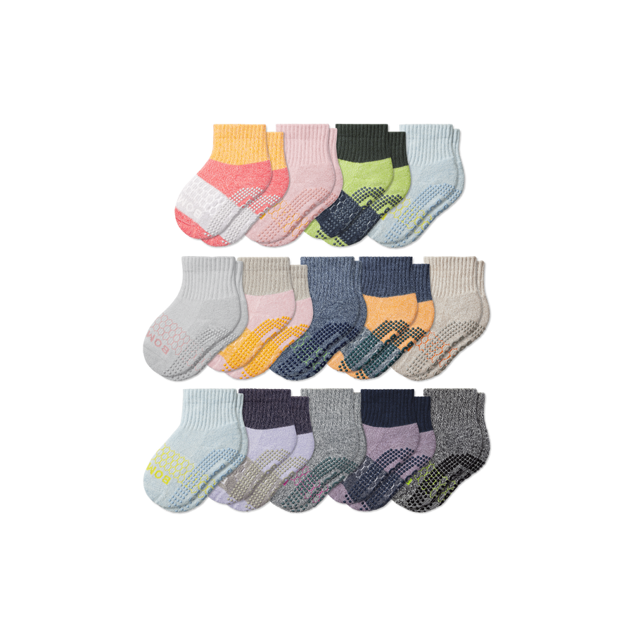Toddler Week of Bombas Gripper Calf Sock 14-Pack - Cozy Low Cut Comfort