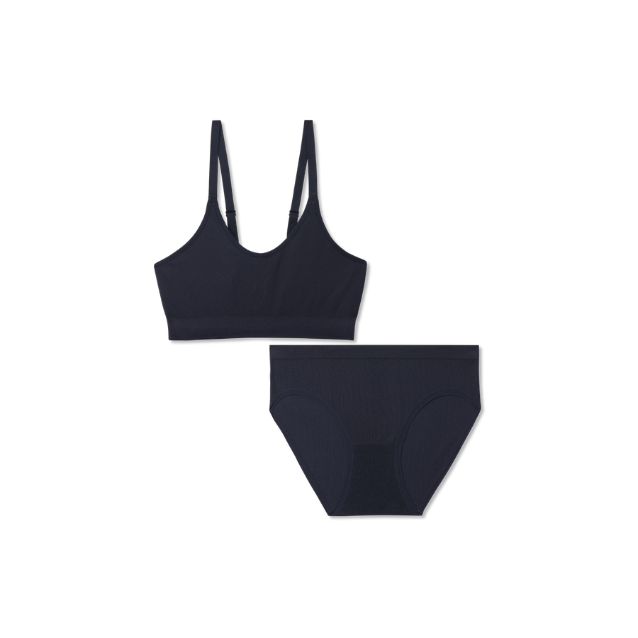 Women's Seamless Scoop Bralette + Brief Pack - Clean Support Fit