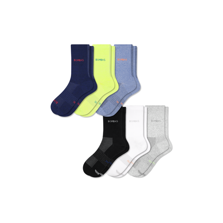 Men's UltraLite Sport Half Calf Sock 6-Pack - Cushion Low Cut Step