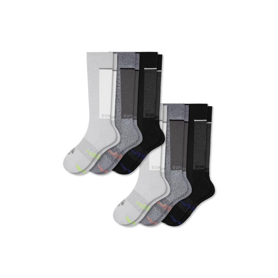 Women's Performance Compression Knee High Sock 6-Pack (20-30mmHg) - Motion Stride Support