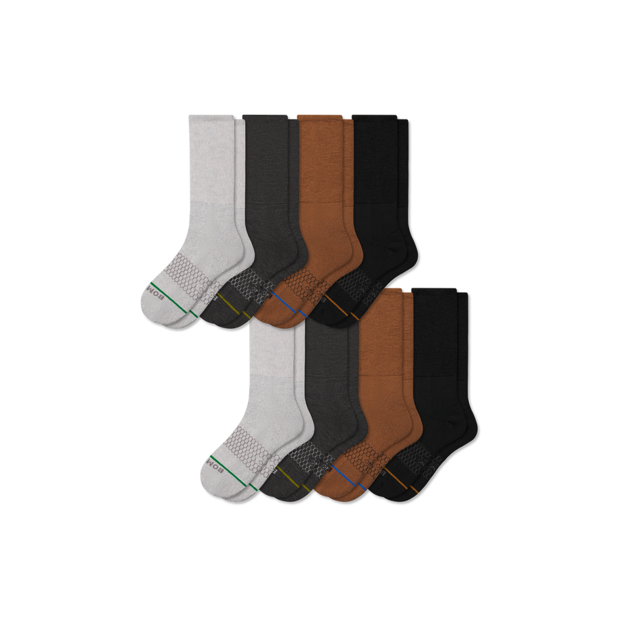 Women's Merino Blend Ultra-Stretch Calf Sock 8-Pack - Cushion Step