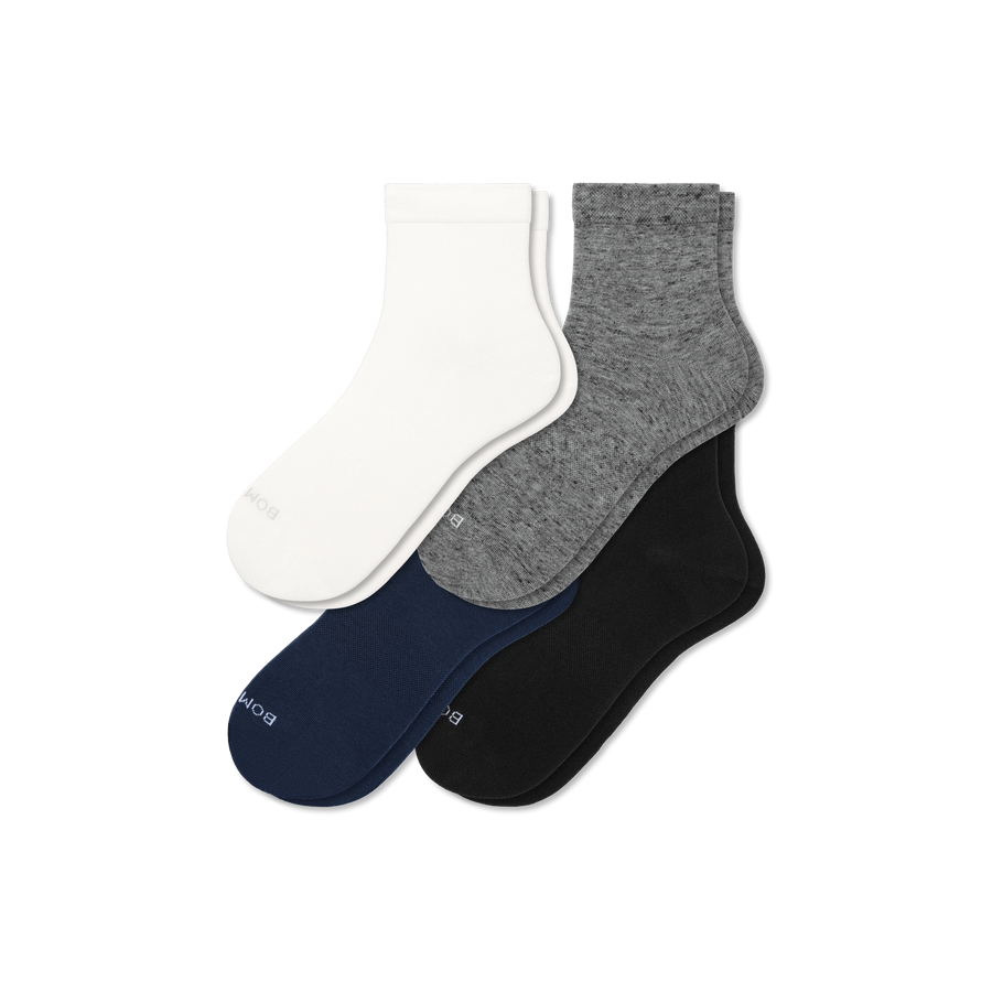 Women's Lightweight Quarter Sock 4-Pack - Steady Court Wear