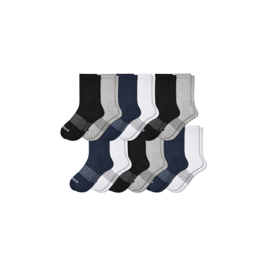 Men's Solids Half Calf Sock 12-Pack - Light Comfort
