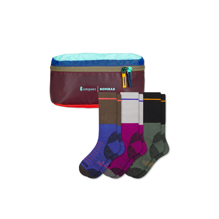 Men's Hiking Calf Sock 3-Pack & Cotopaxi Fanny Pack - Simple Storage Carry