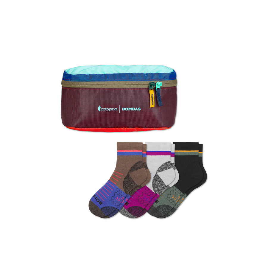 Men's Hiking Quarter Sock 3-Pack & Cotopaxi Fanny Pack - Easy Drawer Wrap