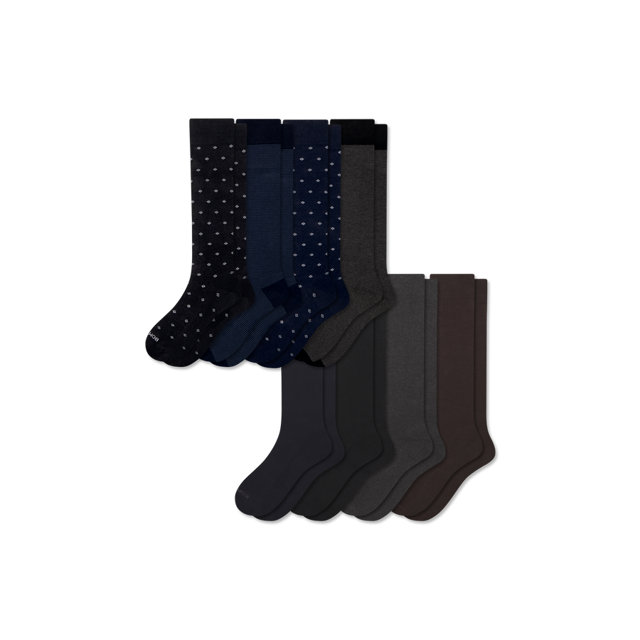 Men's Dress Over the Calf Sock 8-Pack - Weekend Recovery Cushion