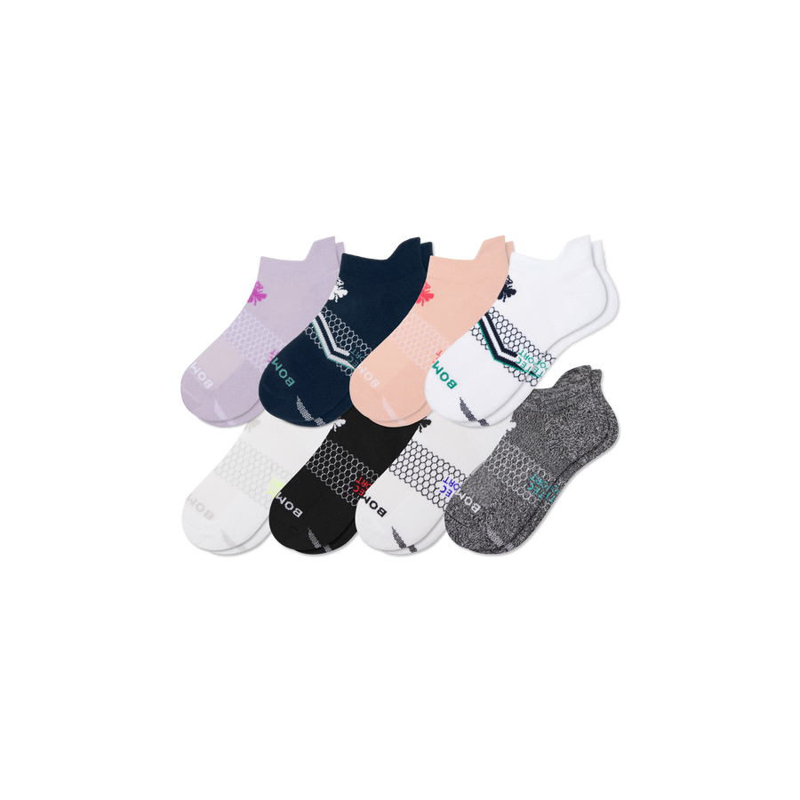 Women's All Sport Ankle Sock 8-Pack - Breathable Comfort