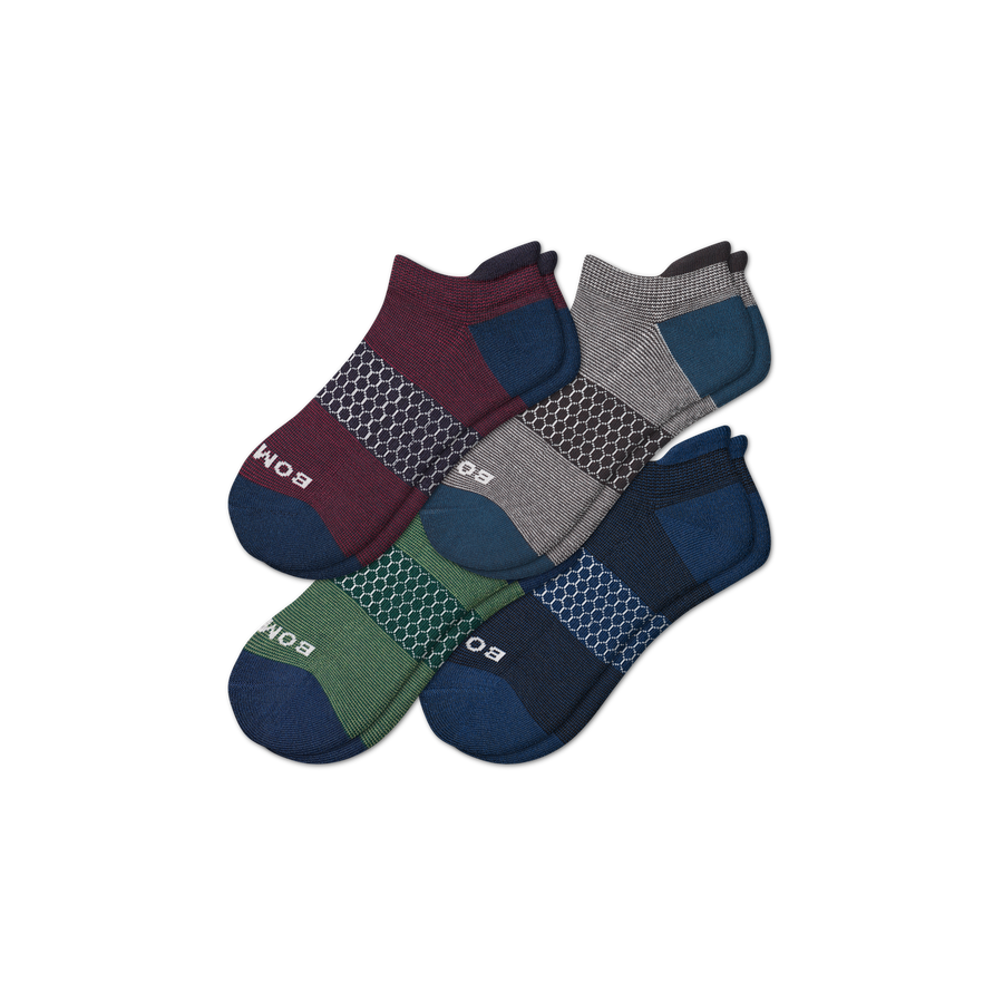 Men's Microstripe Ankle Sock 4-Pack - Steady Run Support