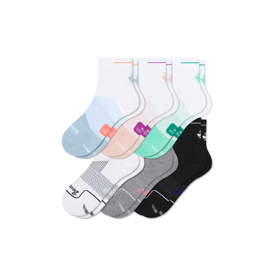 Women's Run Quarter Sock 6-Pack - Active Home Support
