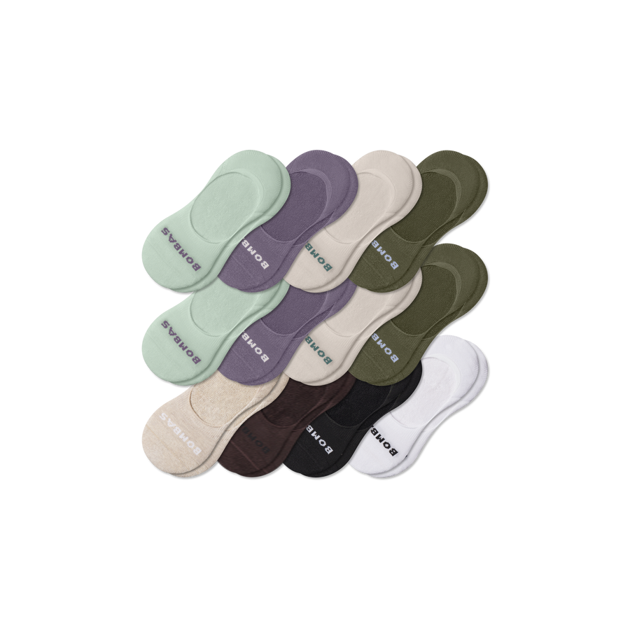 Women's Mid-Cut Cushioned No Show Sock 12-Pack - Light School Pair