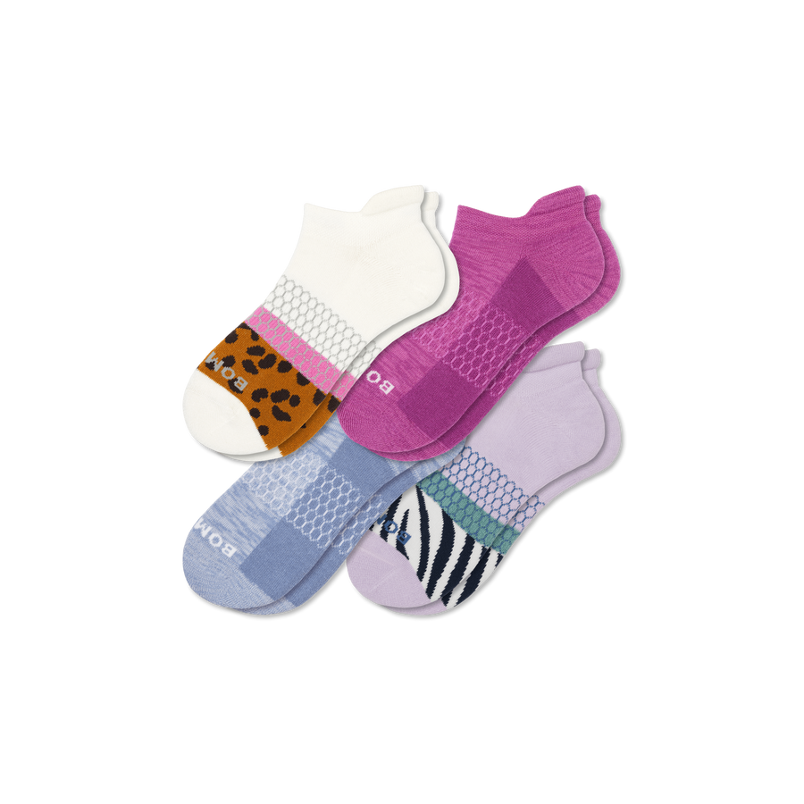 Women's Wild Wear Ankle Sock 4-Pack - Breathable Recovery Support