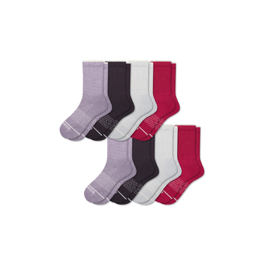 Women's Merino Wool Blend Half Calf Sock 8-Pack - Classic Step