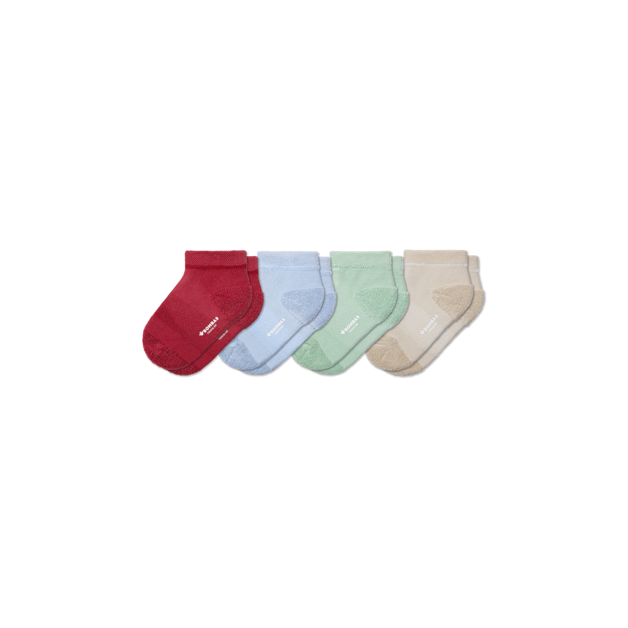 Toddler Lightweight Terry Ankle Sock 4-Pack - Soft Home Move