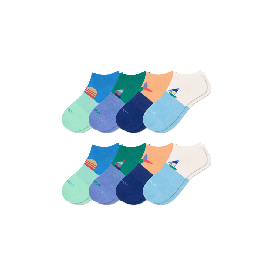 Youth Lightweight Ankle Sock 8-Pack - Classic Court Fit