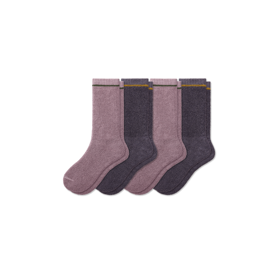 Women's Plush Terry Calf Sock 4-Pack - Steady Low Cut Comfort