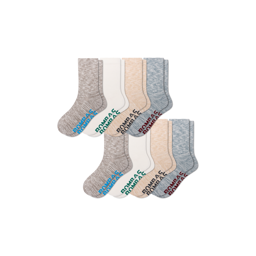 Men's Summer Ragg Half Calf Sock 8-Pack - Cushion Crew Move