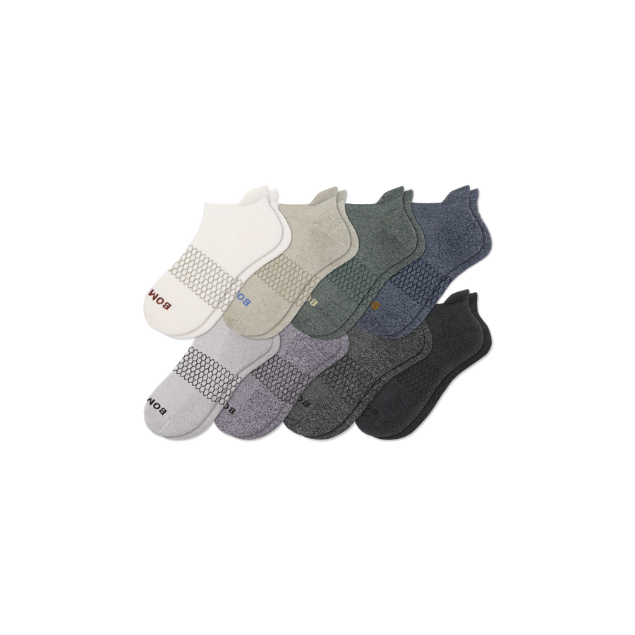 Men's Marl Ankle Sock 8-Pack - Smooth Run Cushion