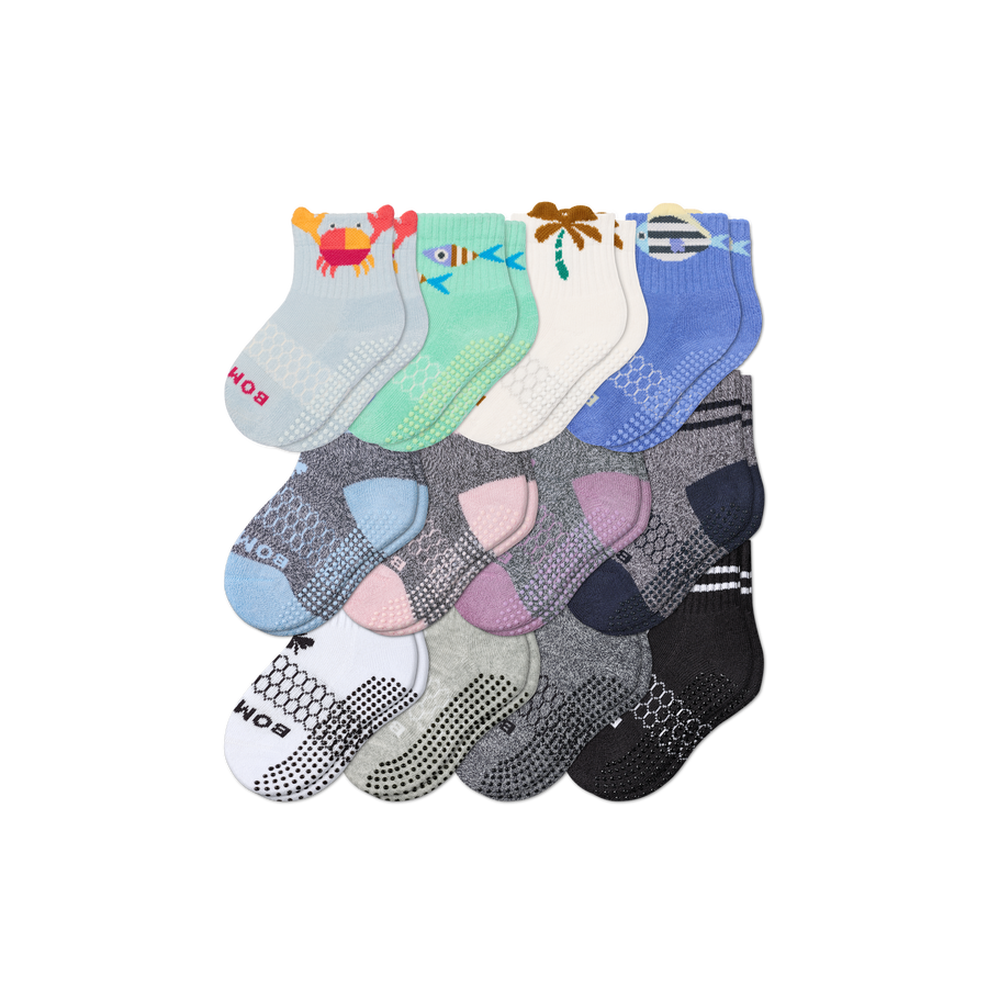 Toddler Gripper Calf Sock 12-Pack - Weekend Crew Step
