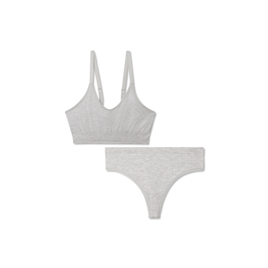 Women's Seamless Scoop Bralette + Thong Pack - Soft Everyday Support