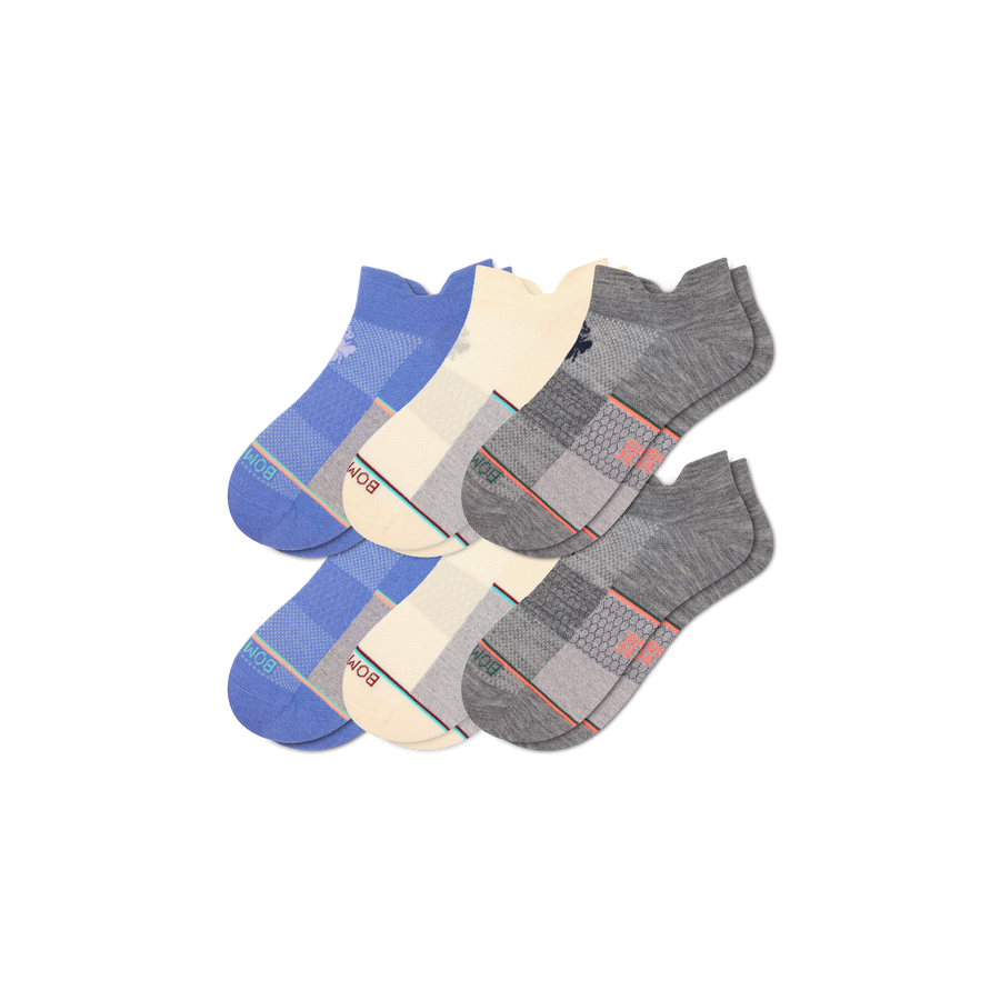 Women's UltraLite Sport Merino Wool Blend Ankle Sock 6-Pack - Classic Office Support