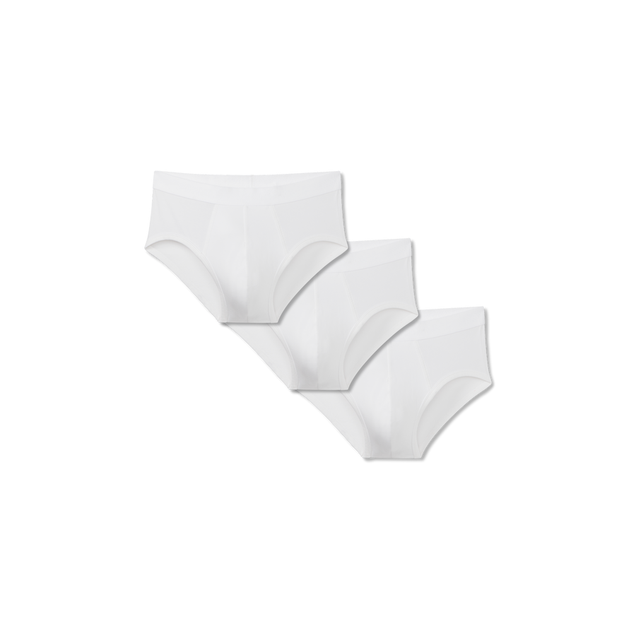 Men's Cotton Modal Blend Flyless Brief 3-Pack - Smooth Fit Support