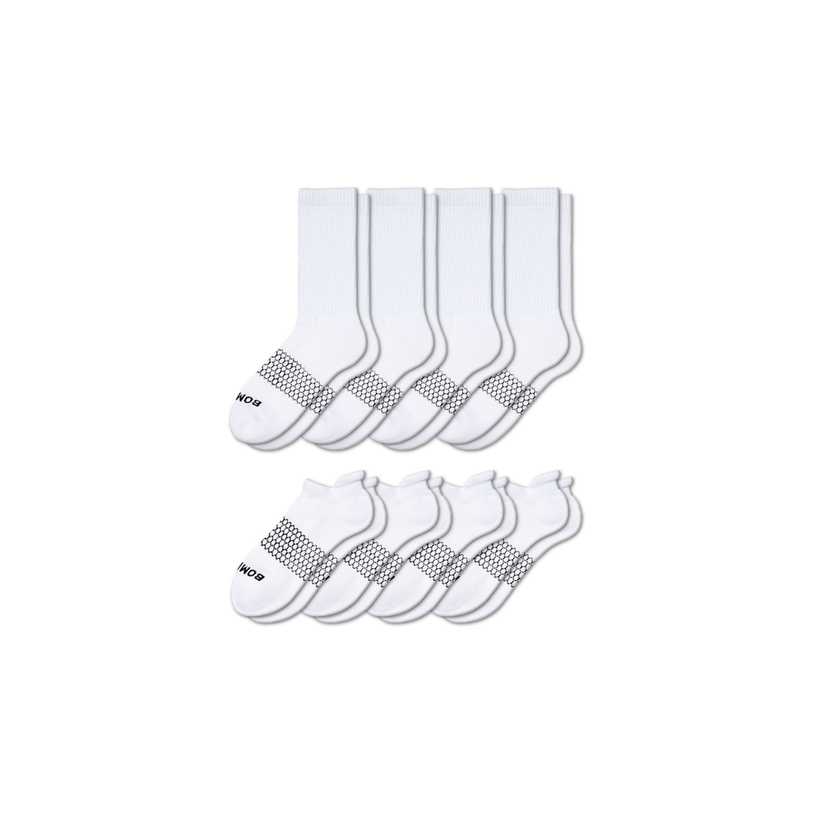 Women's Calf & Ankle Sock 8-Pack - Breathable Court Comfort