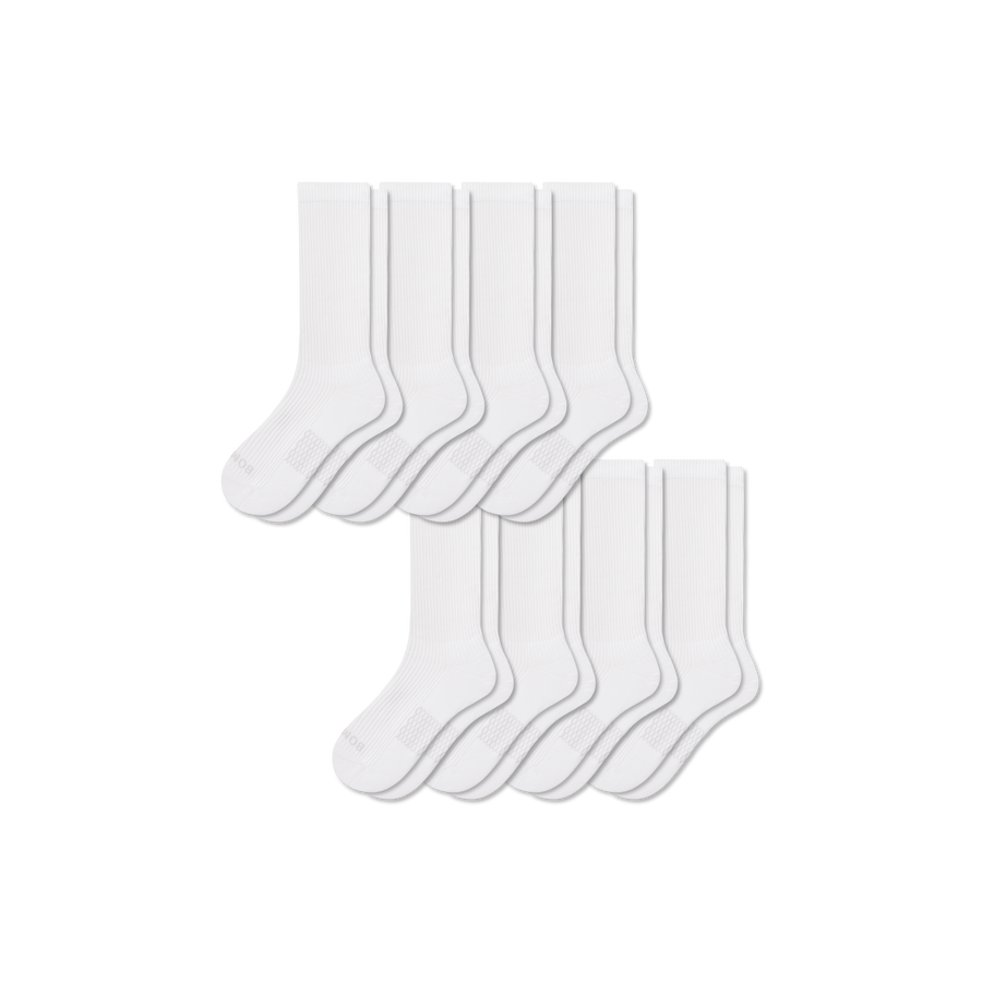 Women's Modern Rib Calf Sock 8-Pack - Cushion Lounge Step