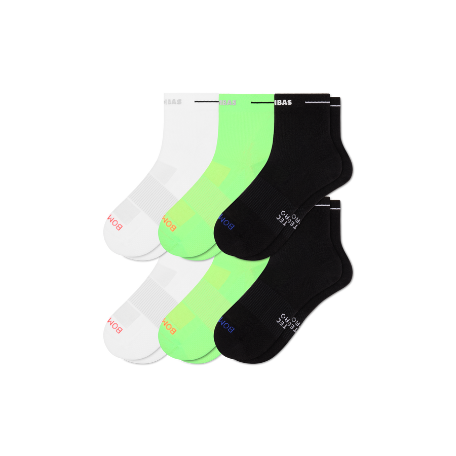 Men's RunPro Quarter Sock 6-Pack - Fresh Recovery Wear